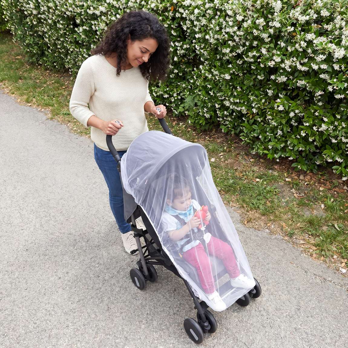 Mosticare Bambino Carello uncoated pram net over a pushchair
