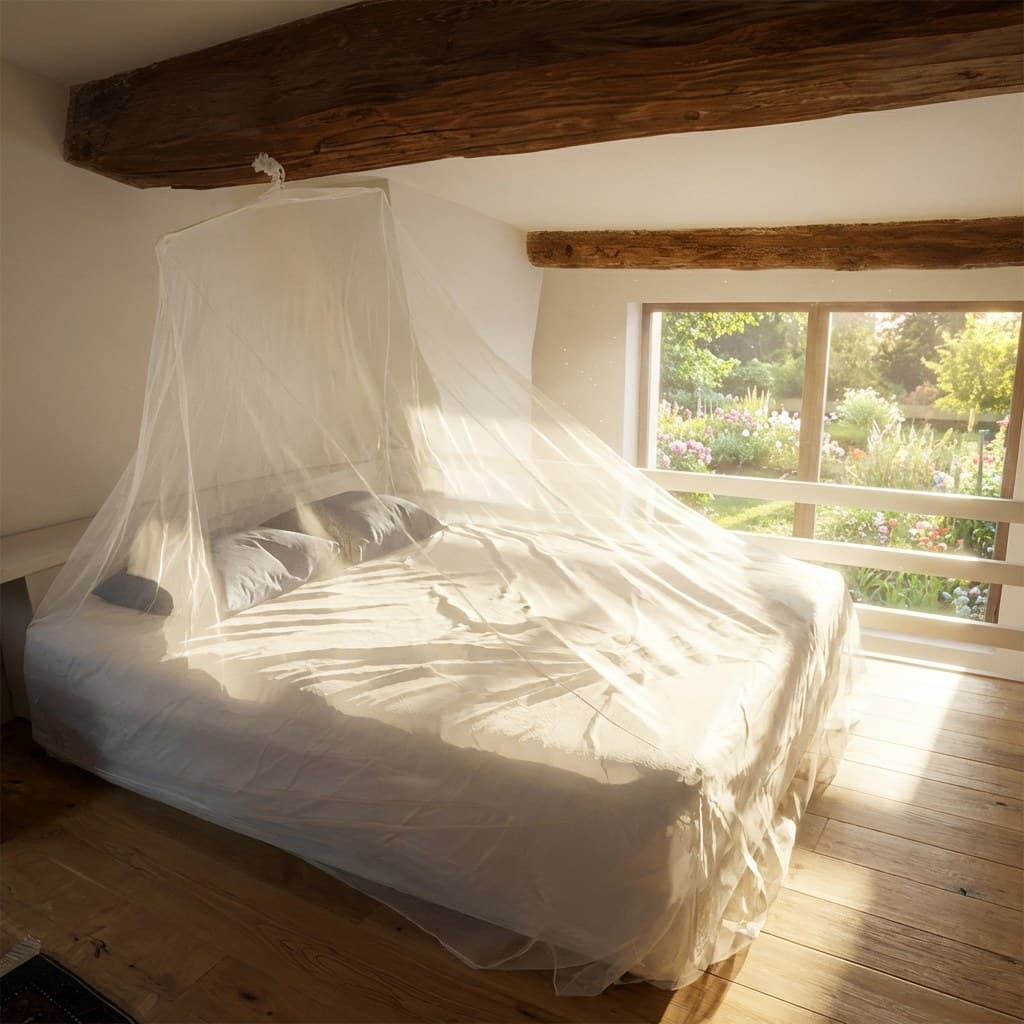 Traccia Due travel net, pitched
